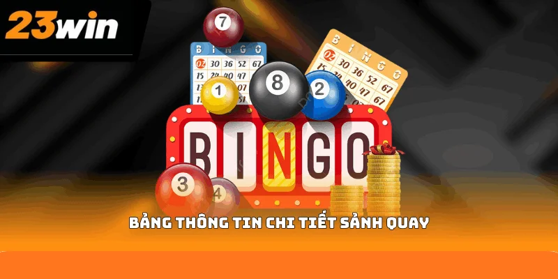 Bảng thông tin chi tiết sảnh quay