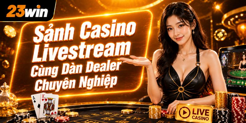Sảnh Casino Livestream Cùng Dàn Dealer Chuyên Nghiệp